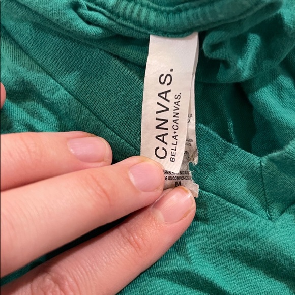 Gamma Phi Beta Bella canvas green v-neck tshirt - Picture 2 of 2